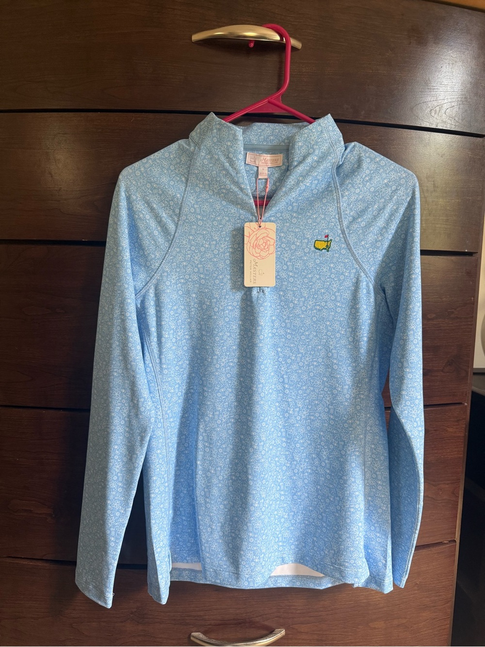 Peter Millar Tiki print Masters Golf Quarter-Zip Performance Pullover